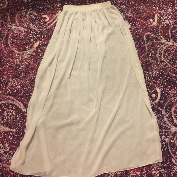 American Apparel sheer white skirt