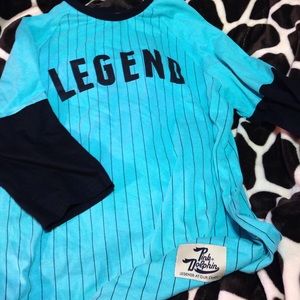 Pink dolphin tiffany blue baseball shirt