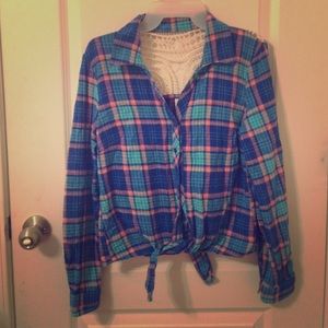 It's a flannel top from Walmart