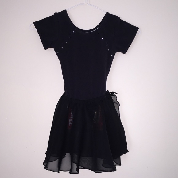Little girls' ballet leotard and skirt set