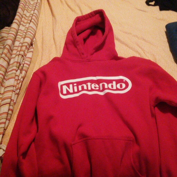 Nintendo heavy red hoodie