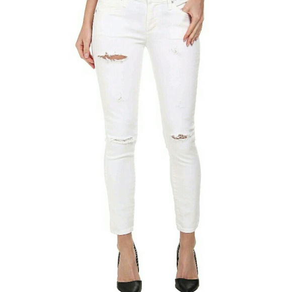 White Skinny Jeans by AGold E