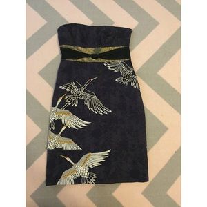Anthropologie gorgeous strapless fitted dress sz 0