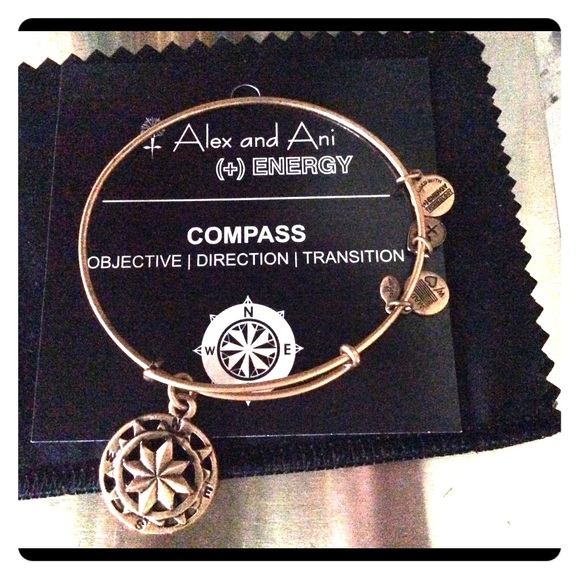 Alex and Ani Accessories - EUC Alex and Ani Compass Bracelet in Gold
