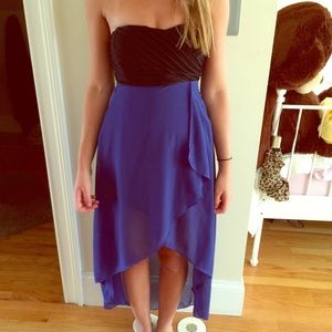 Black and cobalt high-low