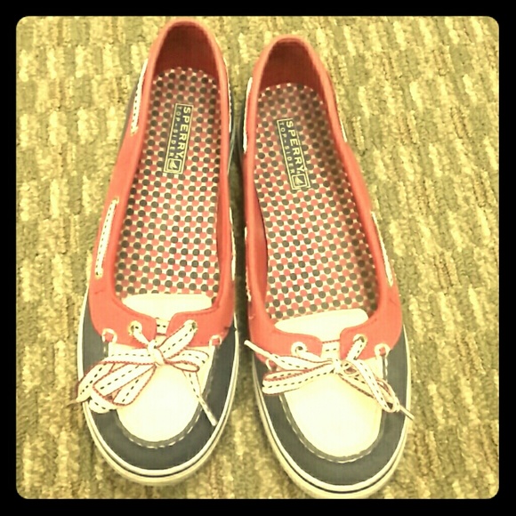 Red, white and blue Sperrys!