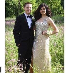 Beige Dress Size 6 Altered to 4