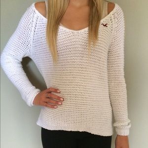 Hollister white sweater.