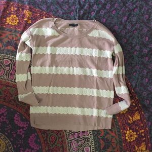 Pink and lace detail sweater