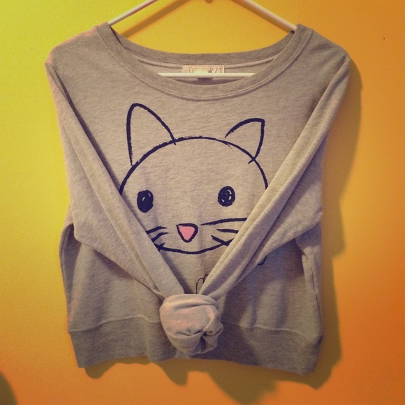 Cropped Cat Sweater