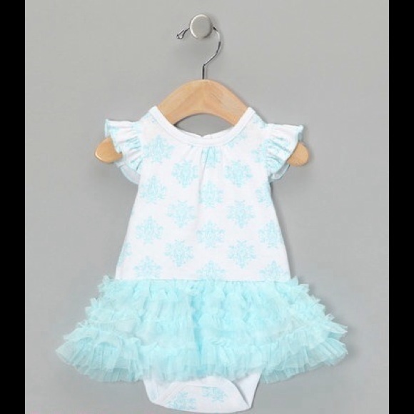 NWT Turquoise Scroll Tutu Bodysuit