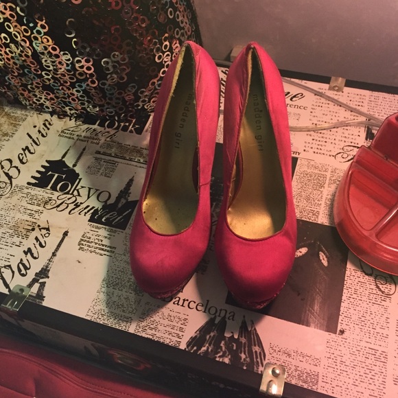 Pink glitter heels