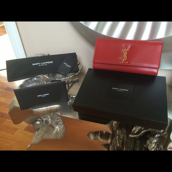 SOLD on tradesy! Brand New Red YSL Clutch - Picture 4 of 4