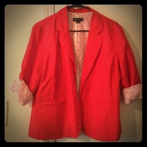 Red Blazer w/ red polka dot shell