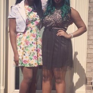 Black and brown tulle dress