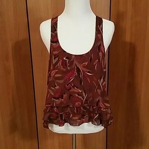 *Sold* Boho floral hi-lo racerback tank