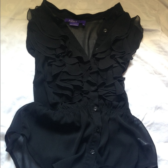 Miley Cyrus ruffled blouse