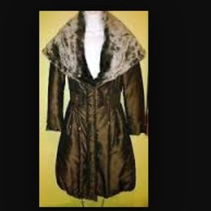 Zara long brown puffer coat