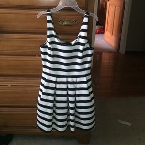 Black and white striped Bethany Mota Dress