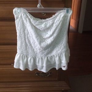 Hollister strapless lace top
