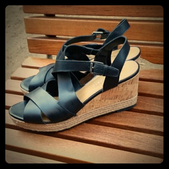 Franco Sarto Shoes - Franco Sarto black leather strappy sandals