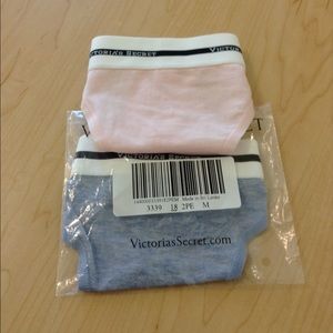 Bundle of Two: Medium Cotton Logo Thongs