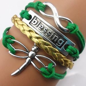 Green/yellow dragon fly blessing