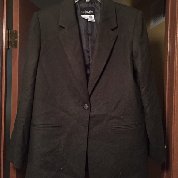 Women's dark green wool blazer