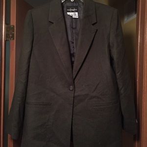 Women's dark green wool blazer