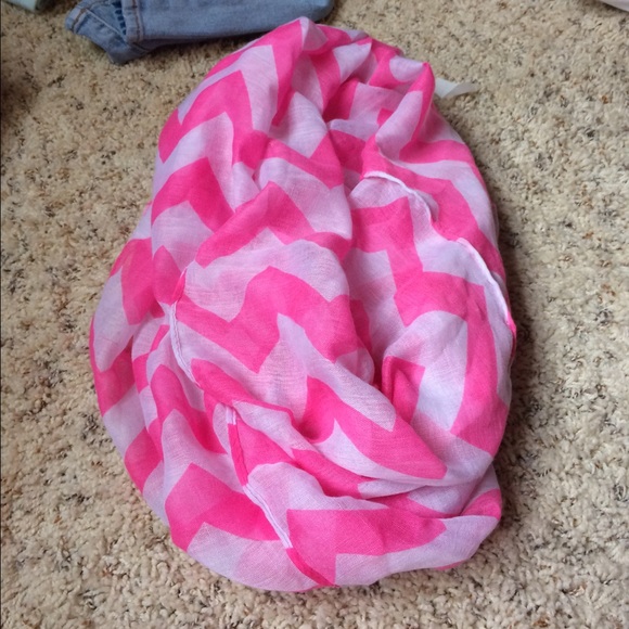 Pink Infinity Chevron Scarf