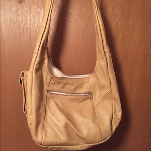 Genuine tan leather purse