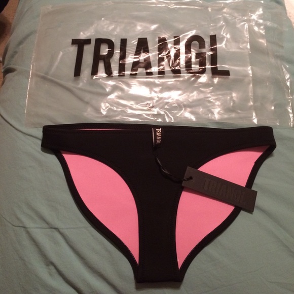 Triangl black neon - pink rush bikini bottoms