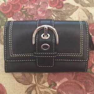 Coach Black Leather Wallet/Coin Purse