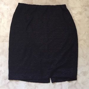 Black lace skirt