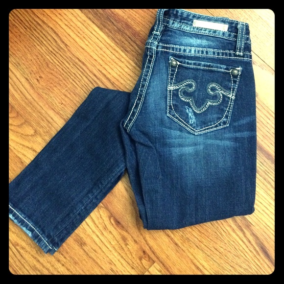 Express ReRock Distressed Skinny Jeans