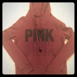Maroon VS Pink cowl neck hoodie