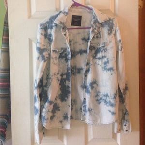 Tye dye flannel shirt