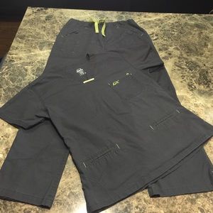 Scrub set- Grey with Lime Green Accents