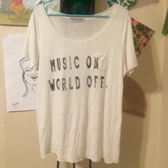 Music on world off tee