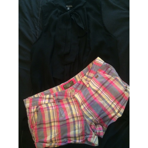 Colorful stripped shorts.