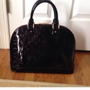 Beautiful Deep Purple Patent Leather Handbag
