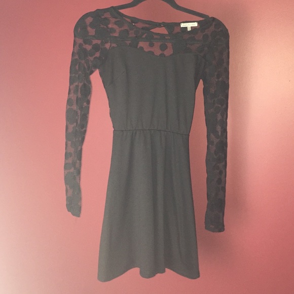 Black long sleeve skater dress!