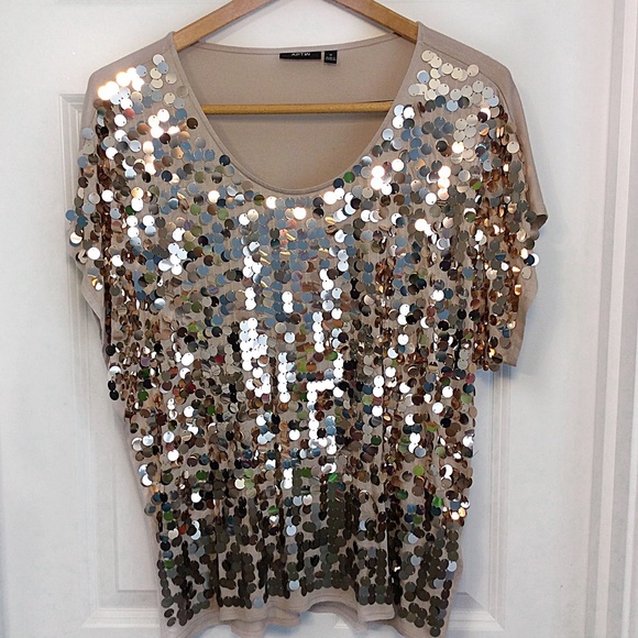 Tops - Sequined Front Top