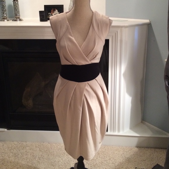 Fitted Black and Tan dinner dress!