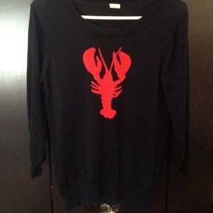 J.crew lobster sweater 3/4 sleeve
