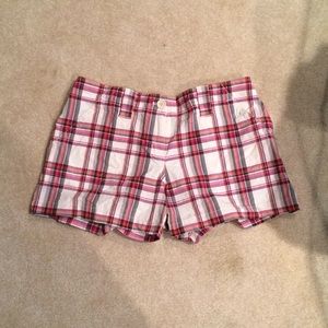 NY&CO Pink Plaid Shorts