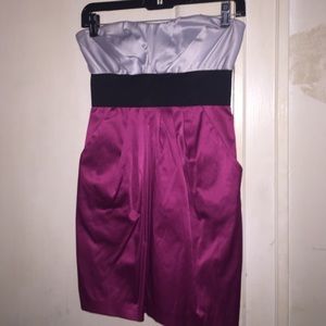 Silver and pink semi formal dress