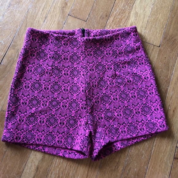 Pink/Black High Waisted Shorts