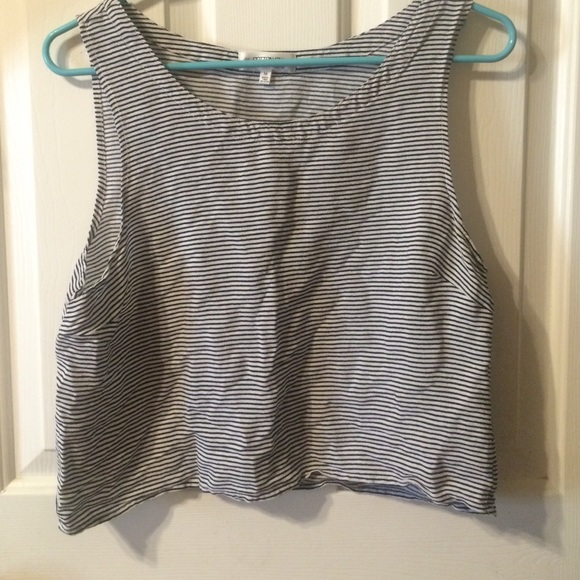 Stripped crop tank top