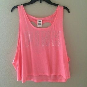 PINK Heartcutout Muscle Tee